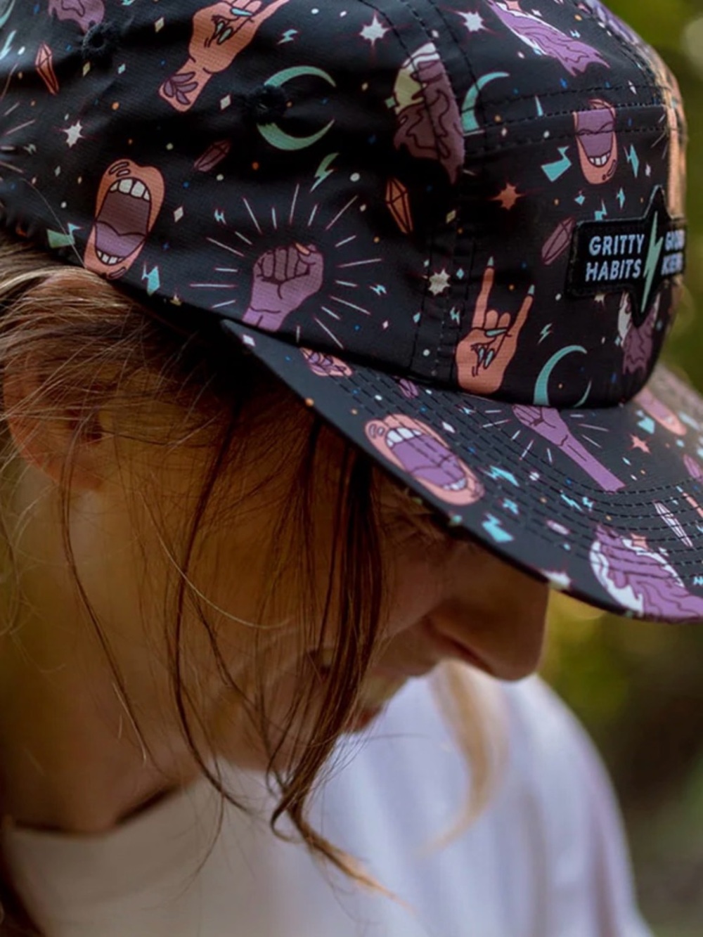 Gritty Habits x Ground Keeper 5-Panel Hat Cap NWT Graphic SnapBack Cap - Picture 5 of 5